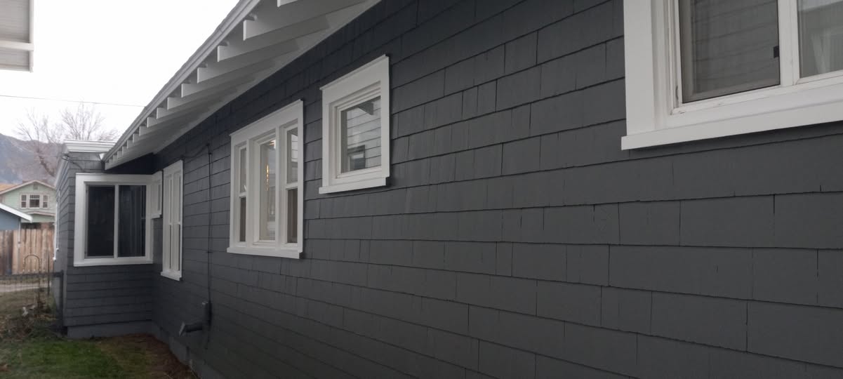 Shingle siding and window installation Billings MT exterior remodel